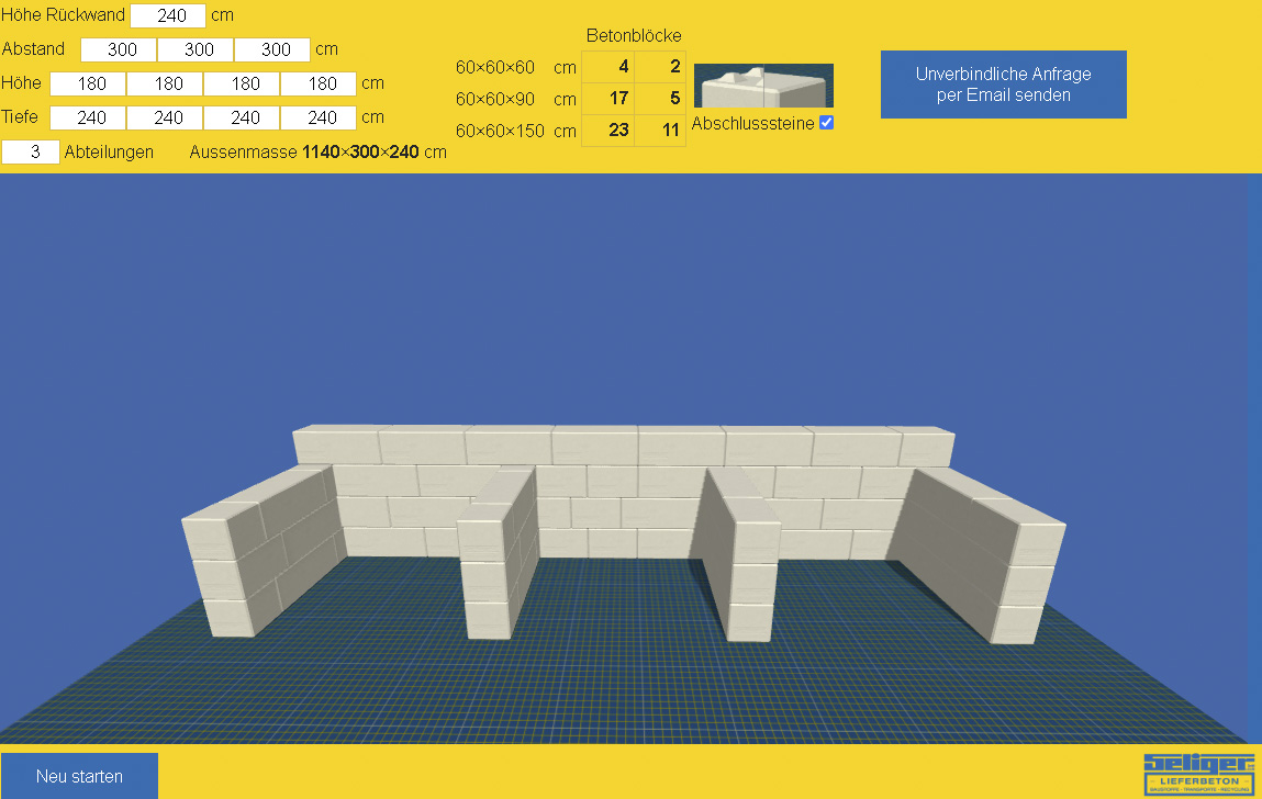Betonblockstein im Detail – Grundlage für den Online-Konfigurator