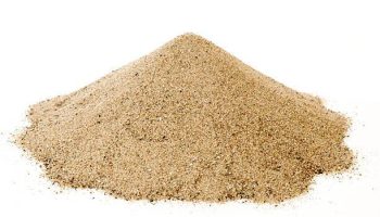 Pile of sand isolated on white Sand